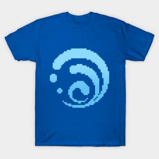 Hydro Elements Genshin Impact Pixel Art T-Shirt